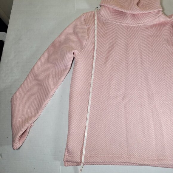 J.Crew Women Pink Glen Plaid Sophisticated Herringbone Cowl Pullover Size M - Picture 4 of 10
